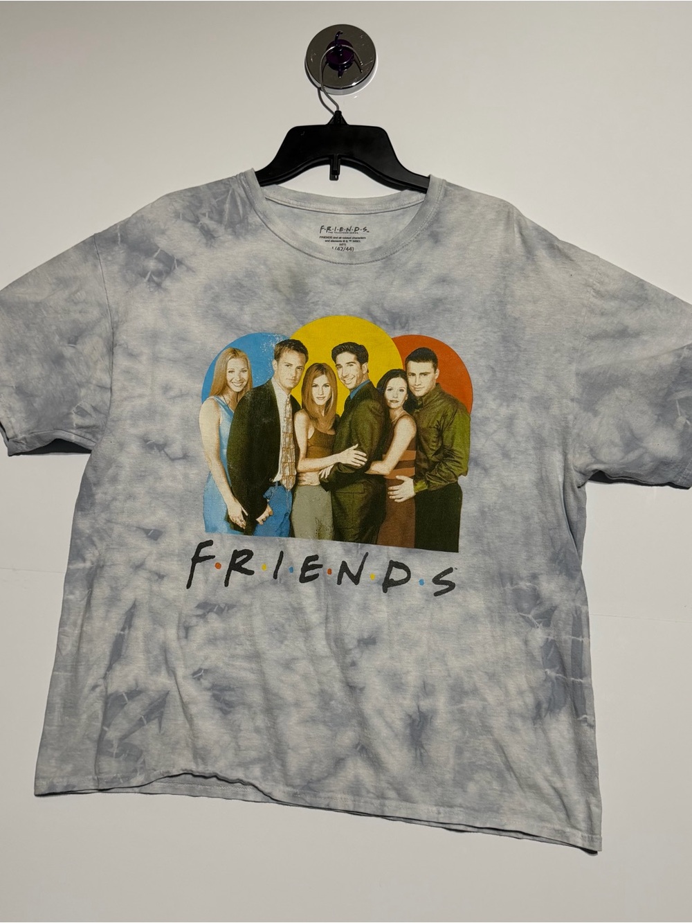 FRIENDS Light Gray Crewneck Tee with Multicolor Logo